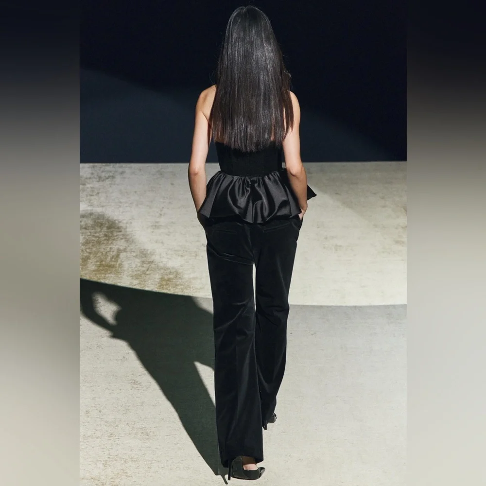 ZARA VELVET TOP ZW COLLECTION - Picture 13 of 17